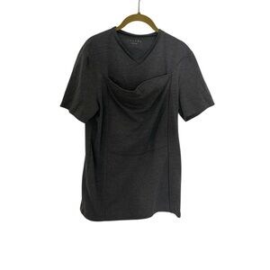 Lalabu Men's Gray V-Neck Shirt Medium Baby